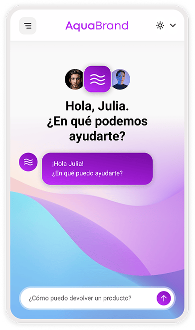 Interfaz de WaiseChat, chatbot personalizado con inteligencia artificial