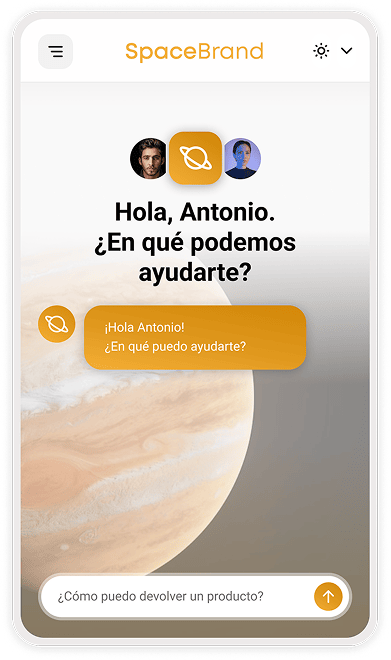 Interfaz de WaiseChat, chatbot personalizado con inteligencia artificial